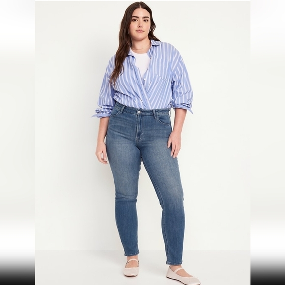 Old Navy High Waisted WOW Straight Leg Denim Jeans 22 - Picture 1 of 9